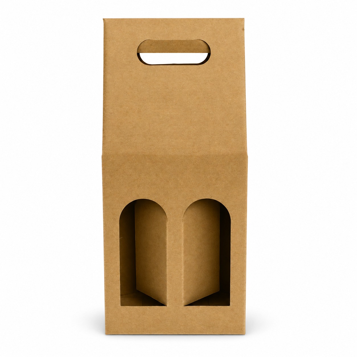 Premium Cardboard Single Bottle Wine Box With Rope Handle