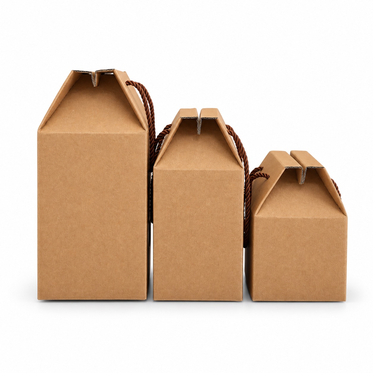Custom Eco Friendly Kraft Paper Window Box With Handle