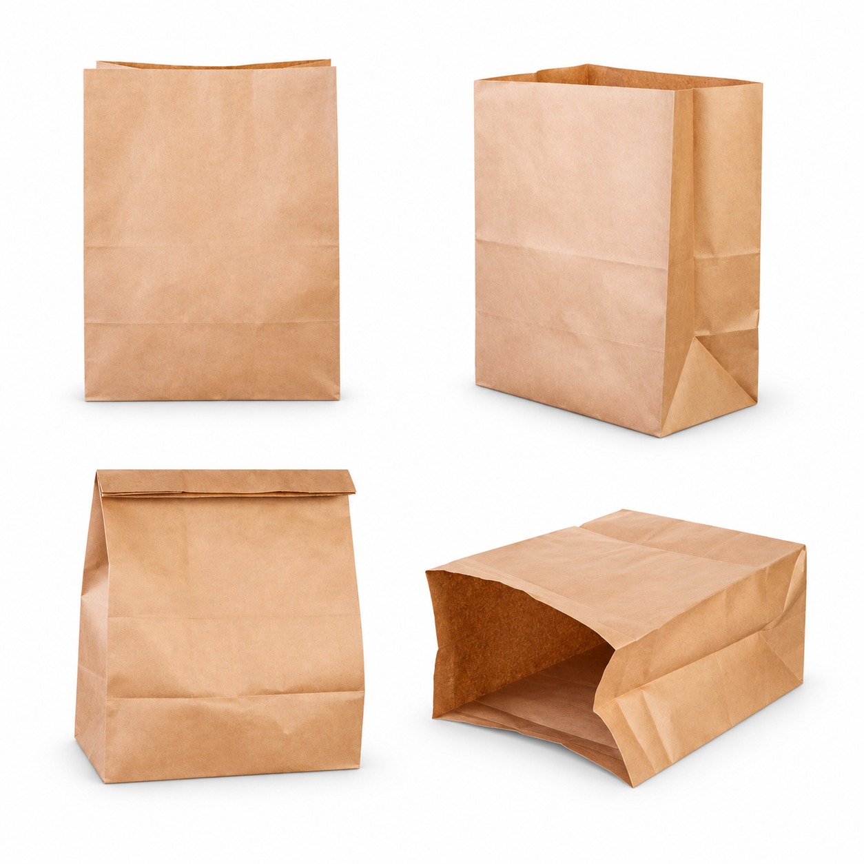 Retail Product And Food Packaging Paper Bags Without Handles
