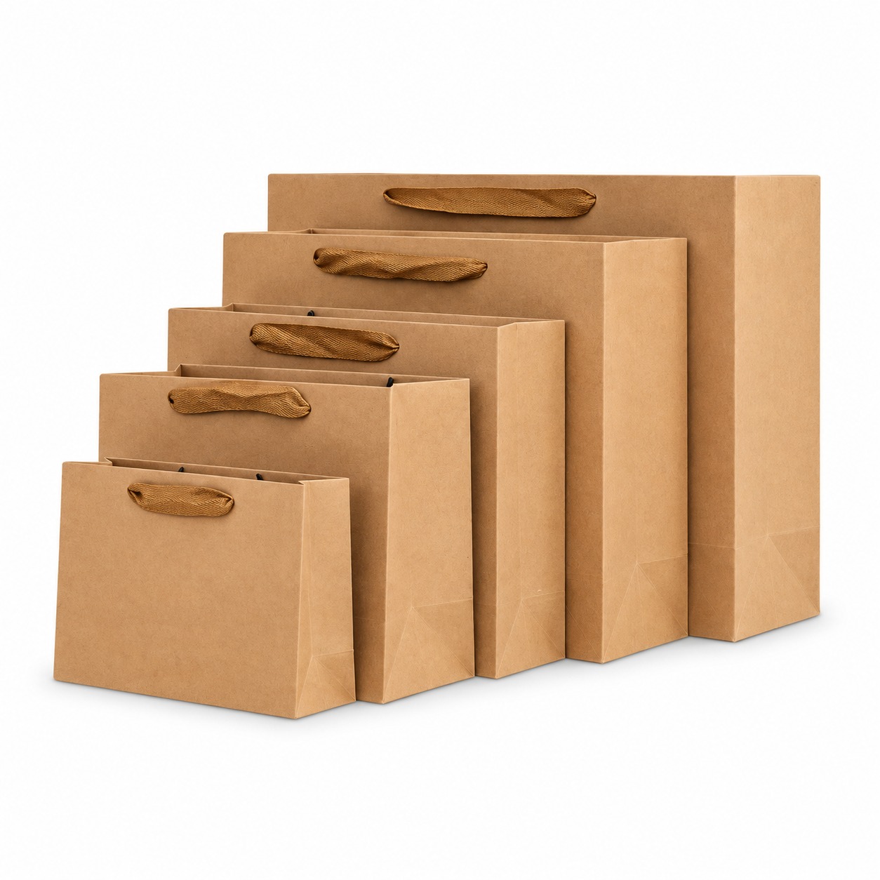 Brown Paper Bag Gift Bags With Elegant Built-in Handles