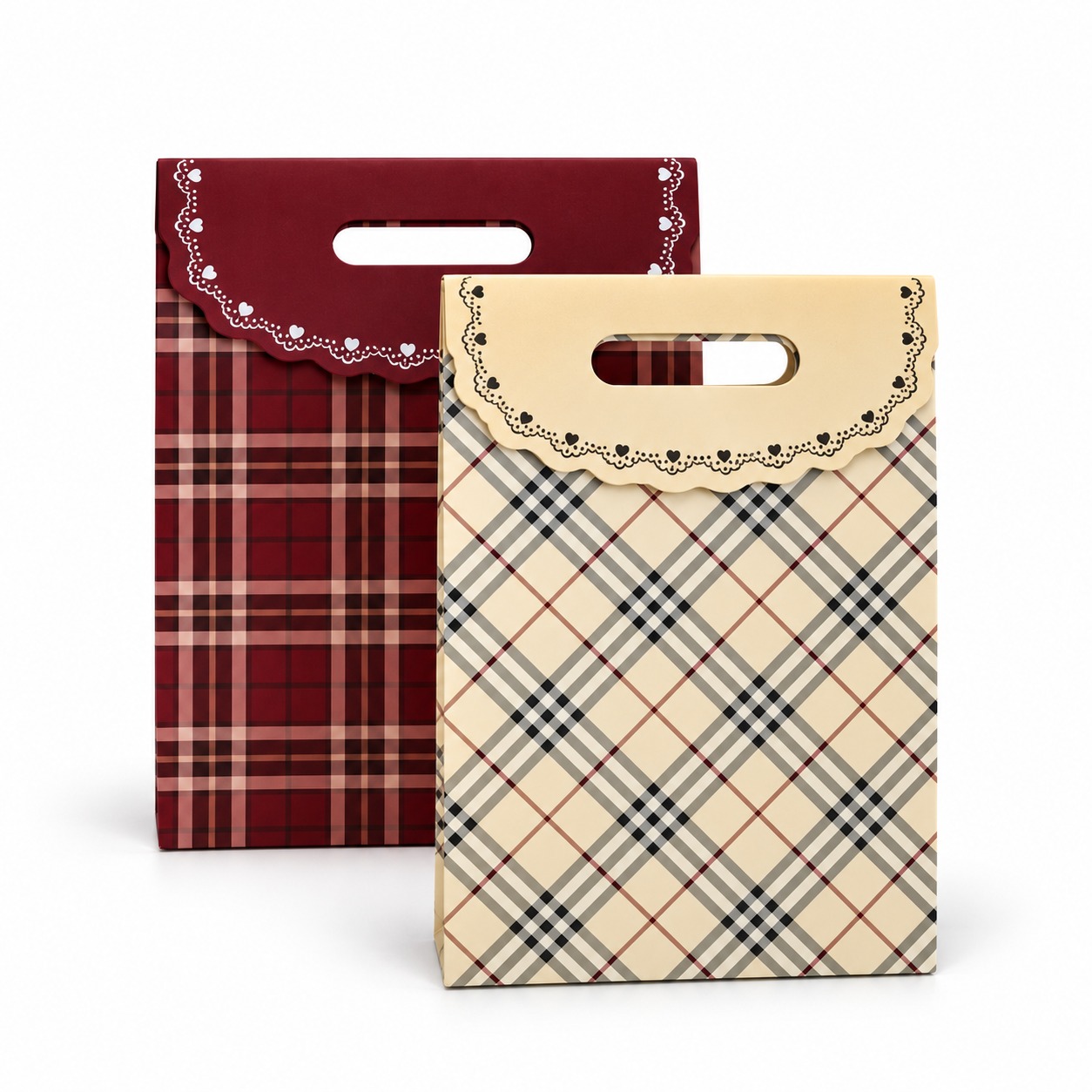 Die-Cut Handle Design Fold Over Gift Bag