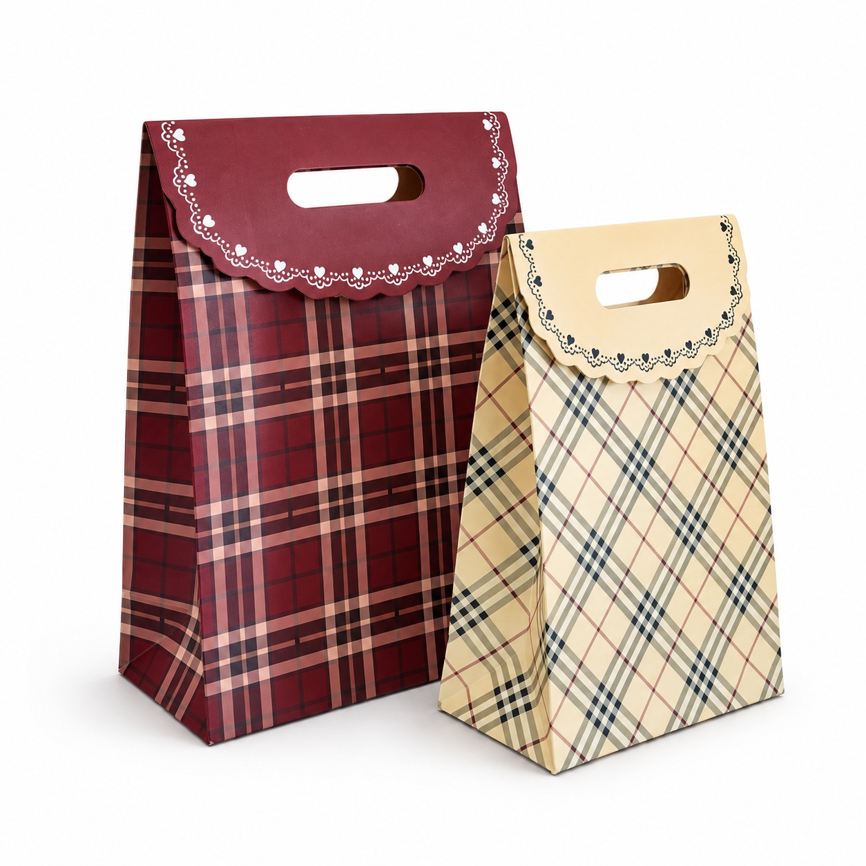 Die-Cut Handle Design Fold Over Gift Bag