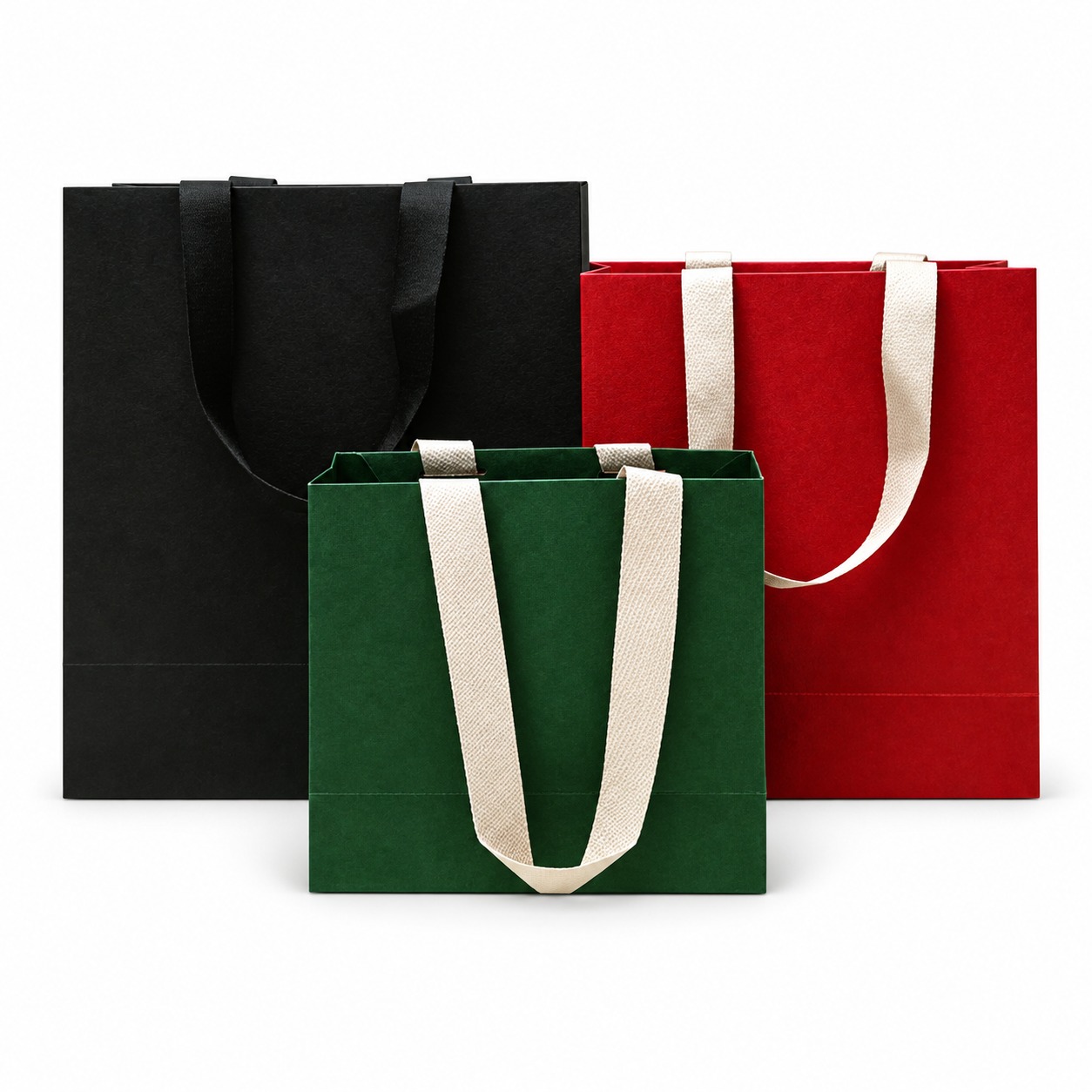Multiple Color Size Customization Ribbon Handle Gift Bags