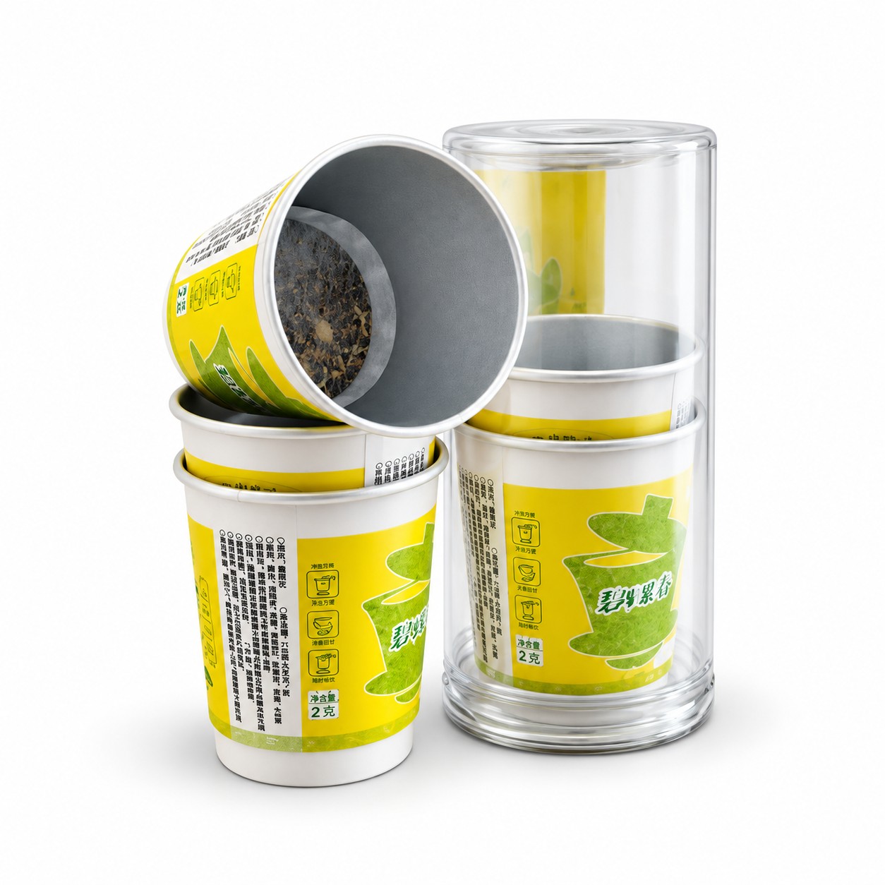 Paper Cups for Tea With Built-in Fruit Tea Compartment