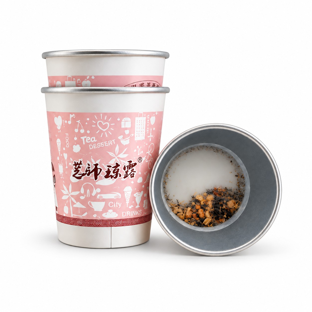 Paper Cups for Tea With Built-in Fruit Tea Compartment