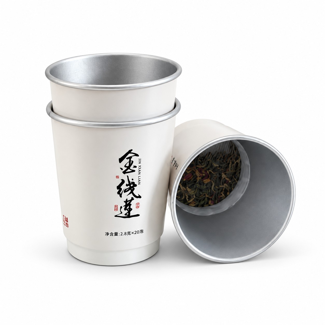 Disposable Paper Tea Cup With Built-in Anoectochilus Tea Leaves