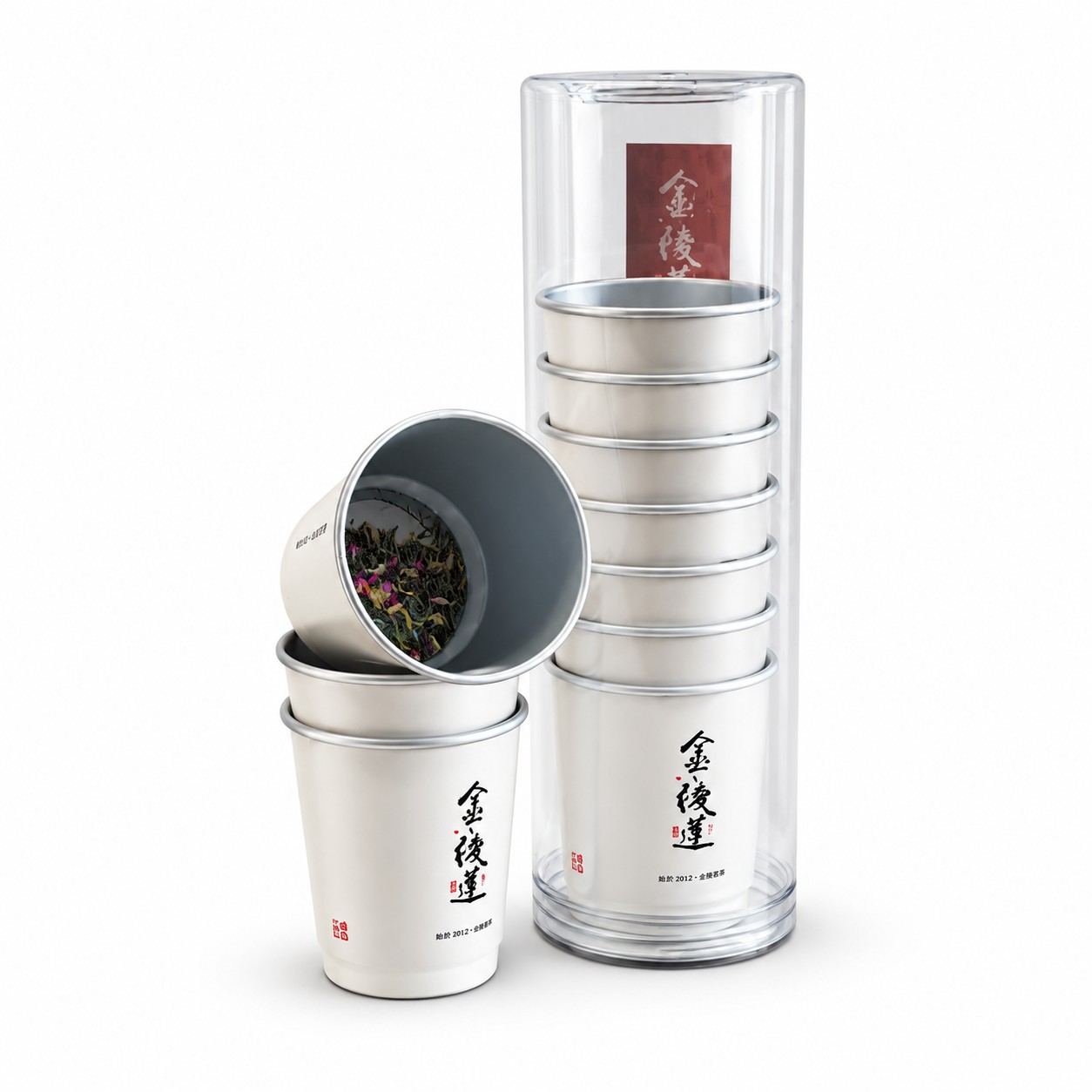 Disposable Paper Tea Cup With Built-in Anoectochilus Tea Leaves