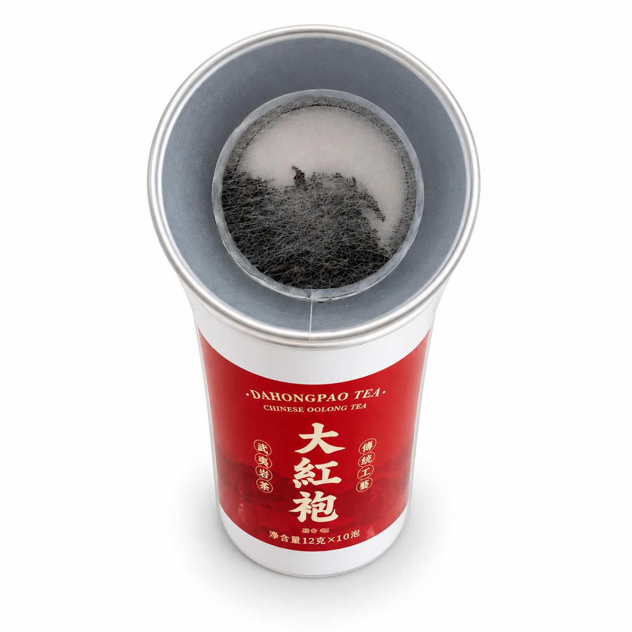 Traditional Premium Da Hong Pao Oolong Tea Red Paper Cups